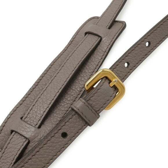 PRADA Gray Leather Pochette Shoulder Bag - Picture 7 of 10